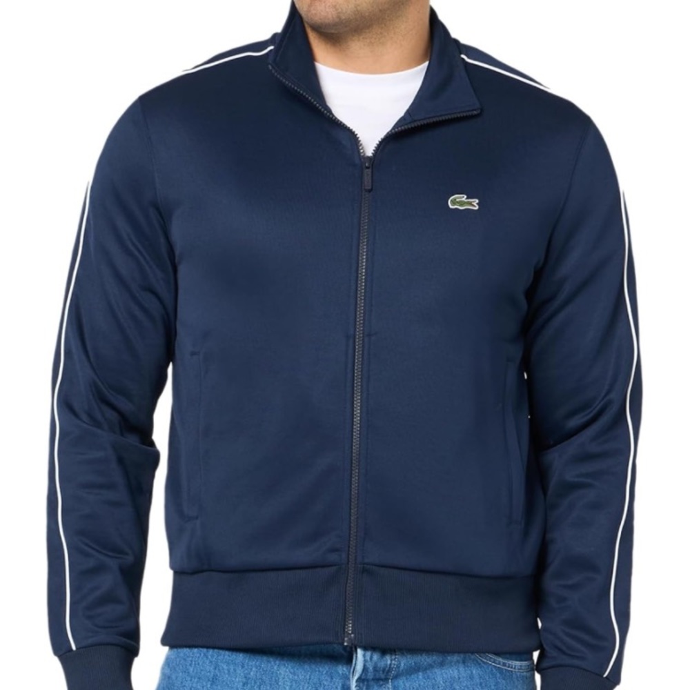 NWT Lacoste Men’s Paris Pique’ Jacket/Sweatpants 2 piece Set - Navy Blue